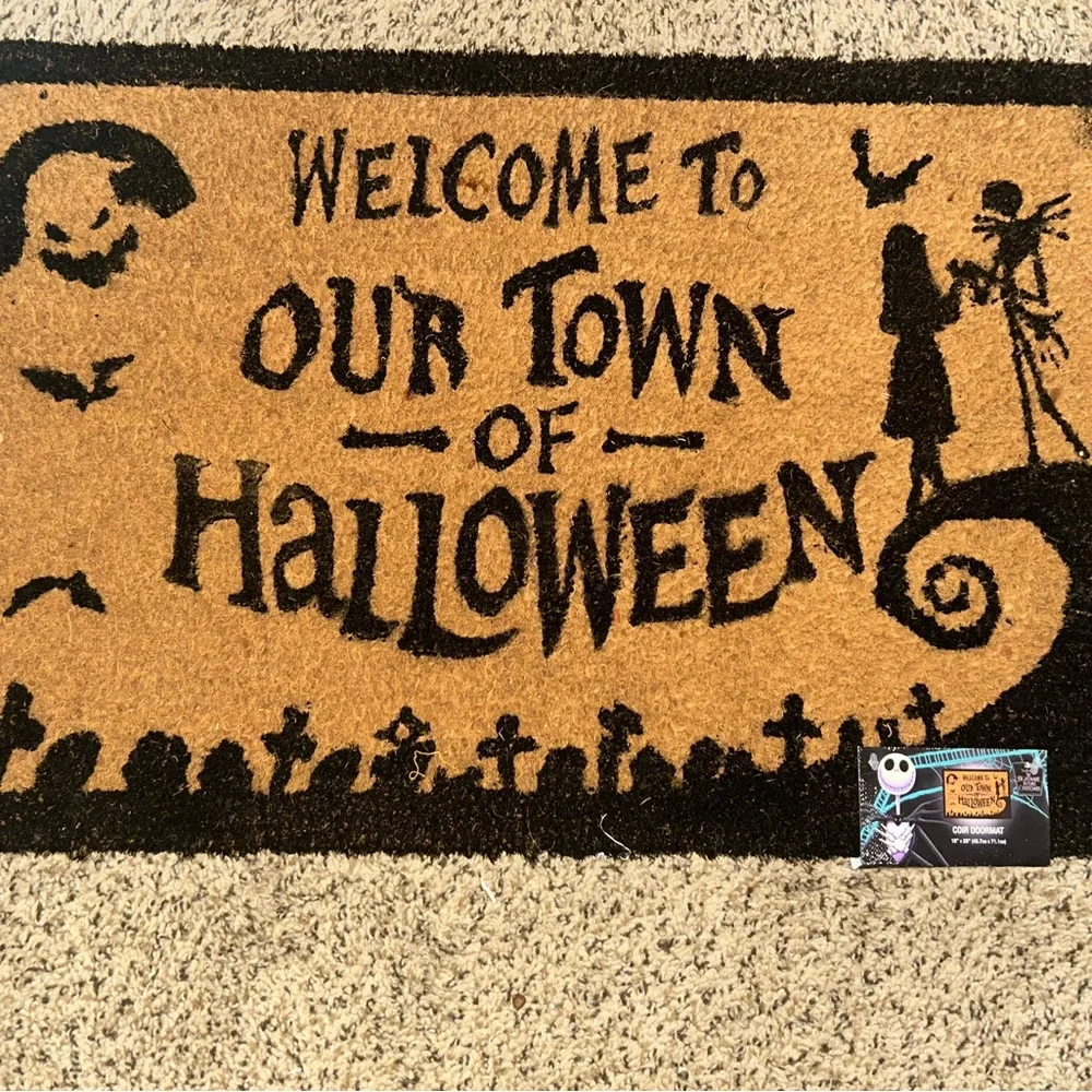 Nightmare Before Christmas Halloween Welcome Doormat